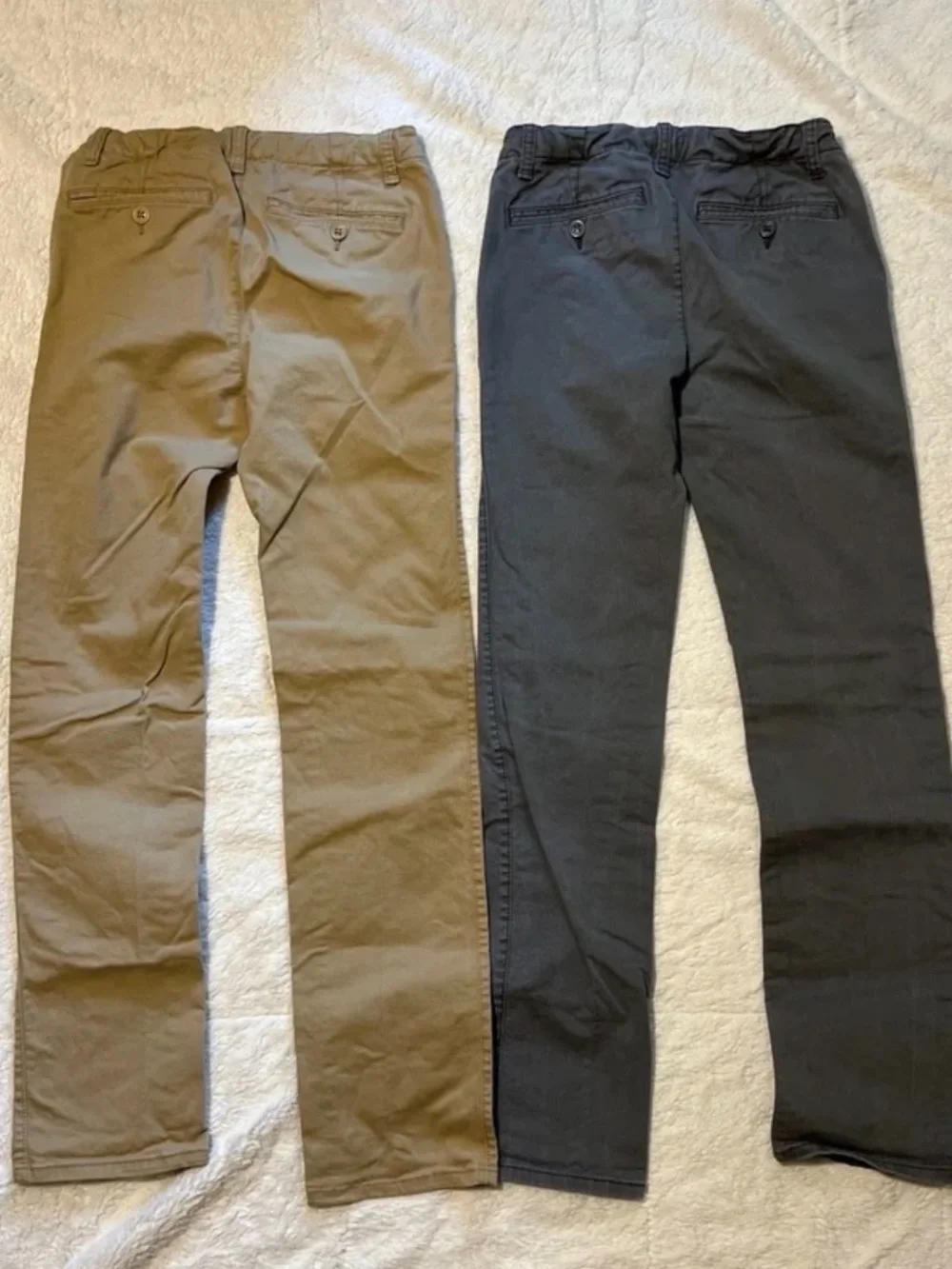 Gap Kids Pants Set Flat-Front Chino Boys 14 SLIM Navy & Khaki School Uniform EUC